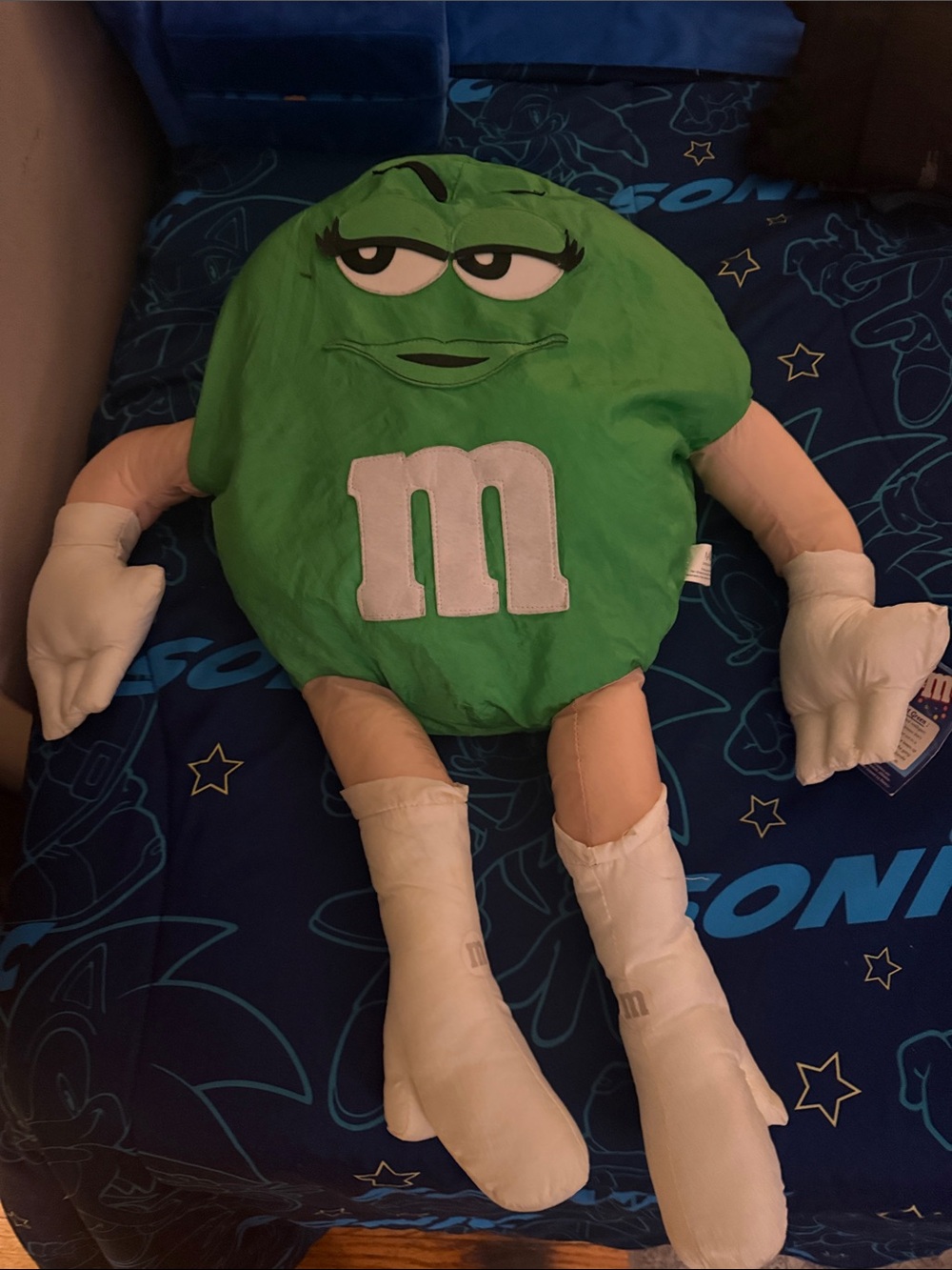 M&M'S Green Character Plush with White 'm' Logo